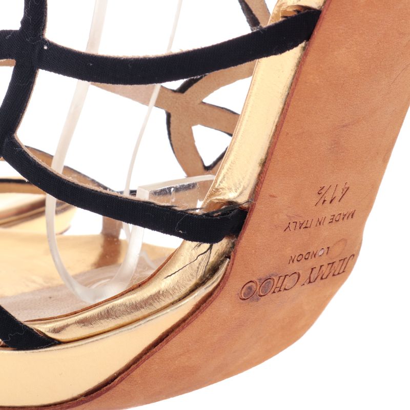 Sandalia-Jimmy-Choo-Preta-e-Dourada