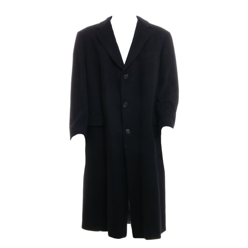 Sobretudo-Burberry-Vintage-Longo-Cashmere-Marinho