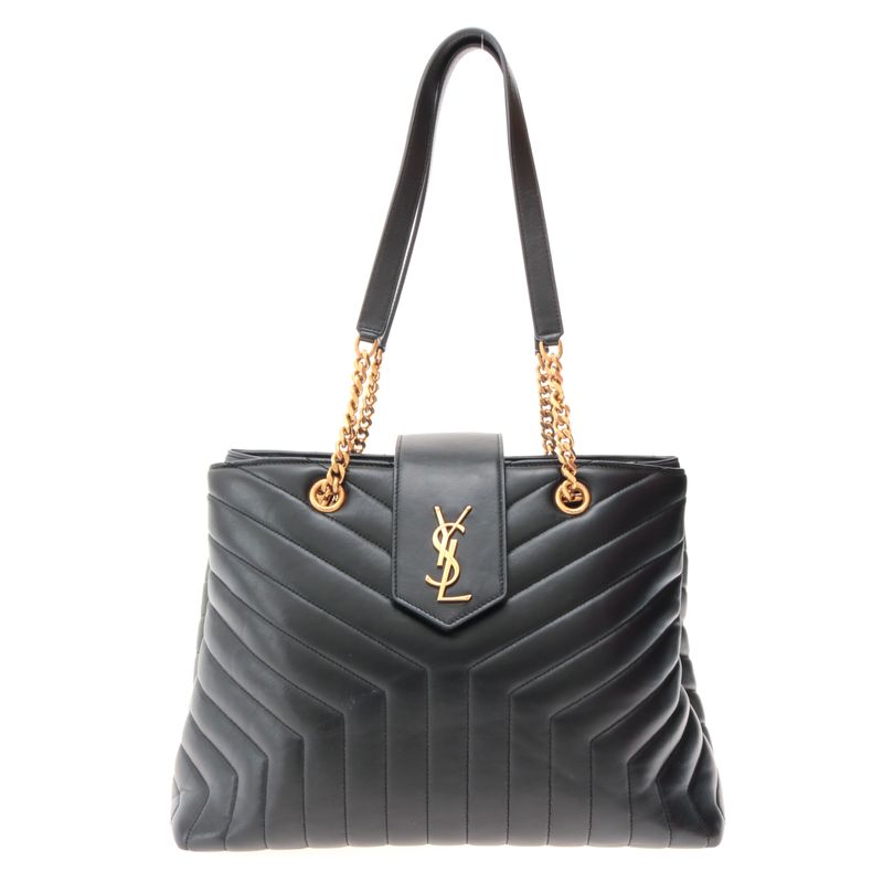 Bolsa-Saint-Laurent-Loulou-Shopping-Preta