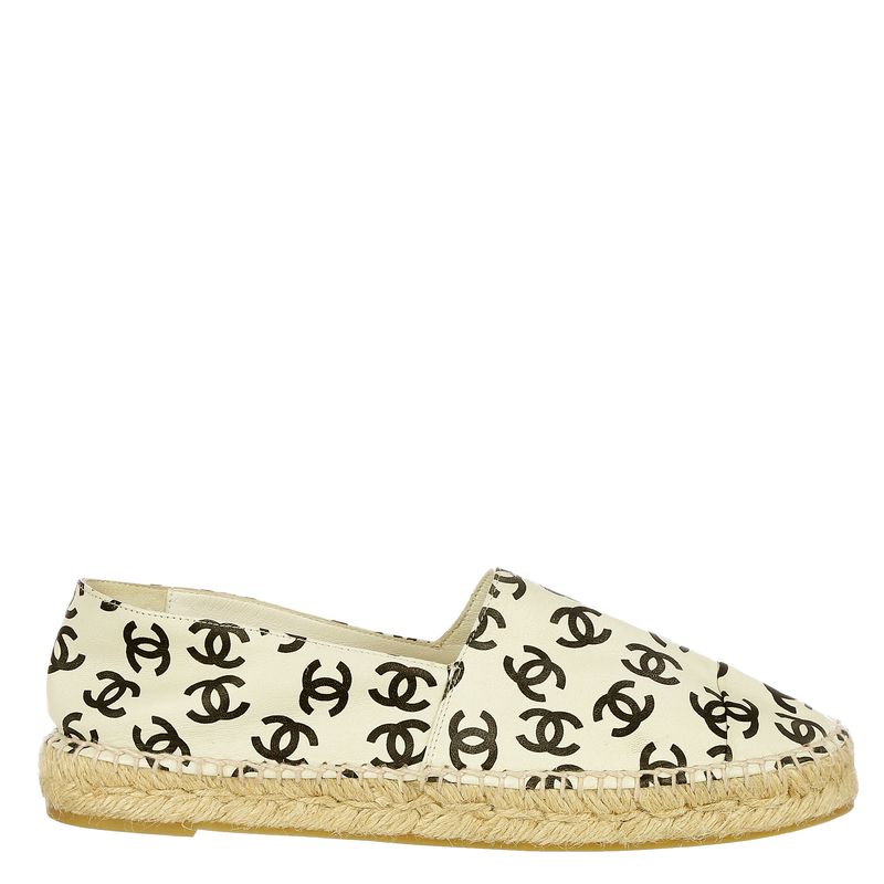Espadrille-Chanel-CC-Couro-Creme-