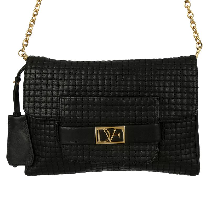 Bolsa-Diane-von-Furstenberg-Couro-Preto-e-Alca-Corrente