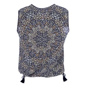 Blusa Tory Burch Seda Floral Azul