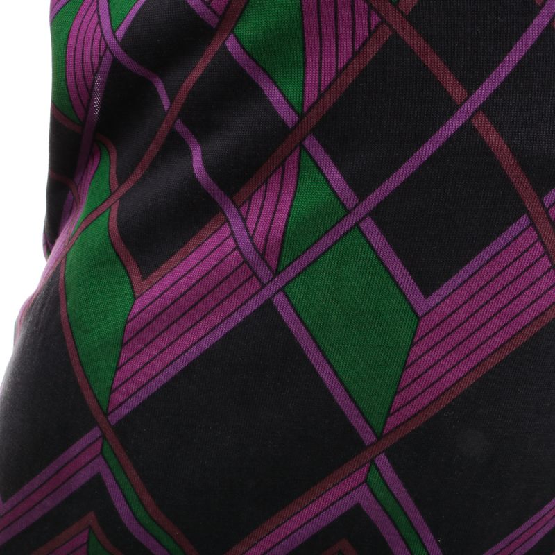 Vestido-Diane-Von-Furstenberg-Preto-Roxo-e-Verde