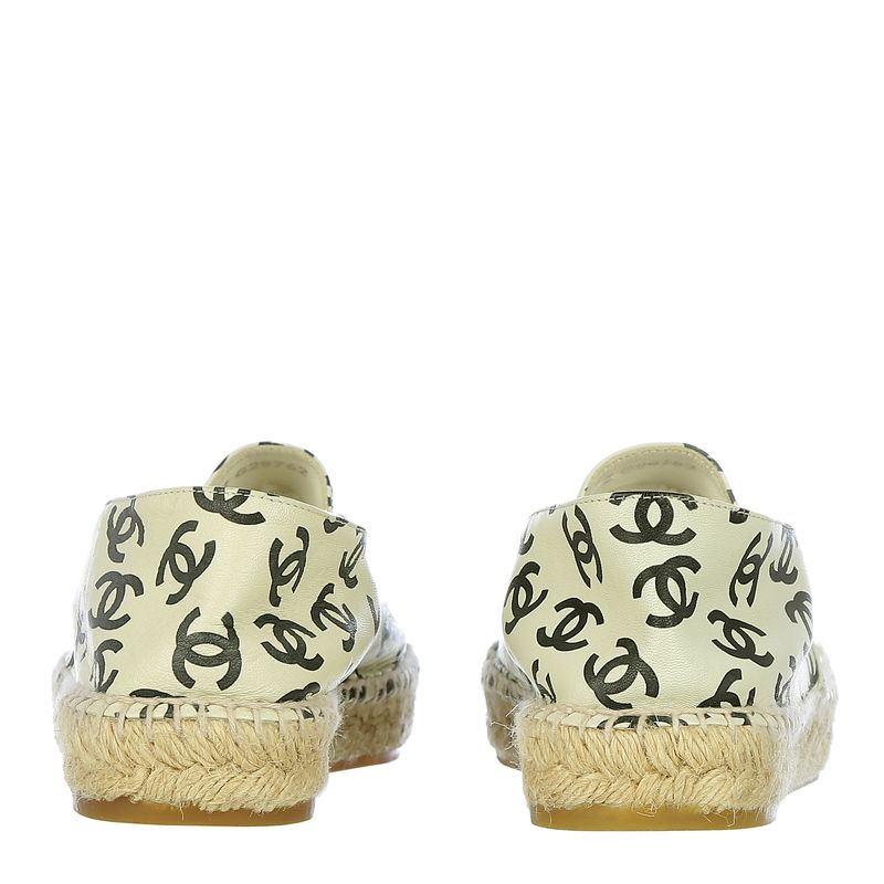 Espadrille-Chanel-CC-Couro-Creme-