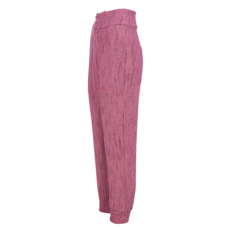Calca-Mixed-Tecido-Roxo-e-Rosa