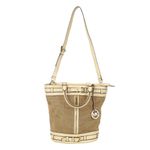 Bolsa-Michael-Kors-Couro-Creme-e-Tecido-Marrom