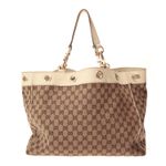 Bolsa-Gucci-Positano-GG-Canvas-Couro-Branco