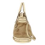 Bolsa-Michael-Kors-Couro-Creme-e-Tecido-Marrom