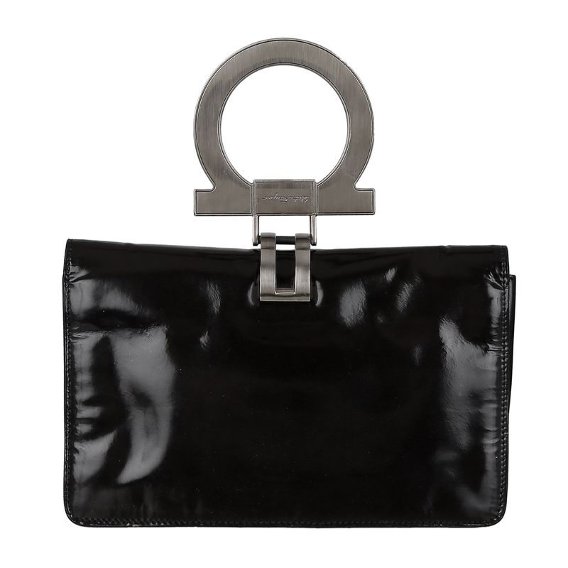 Clutch-Salvatore-Ferragamo-Verniz-Preto