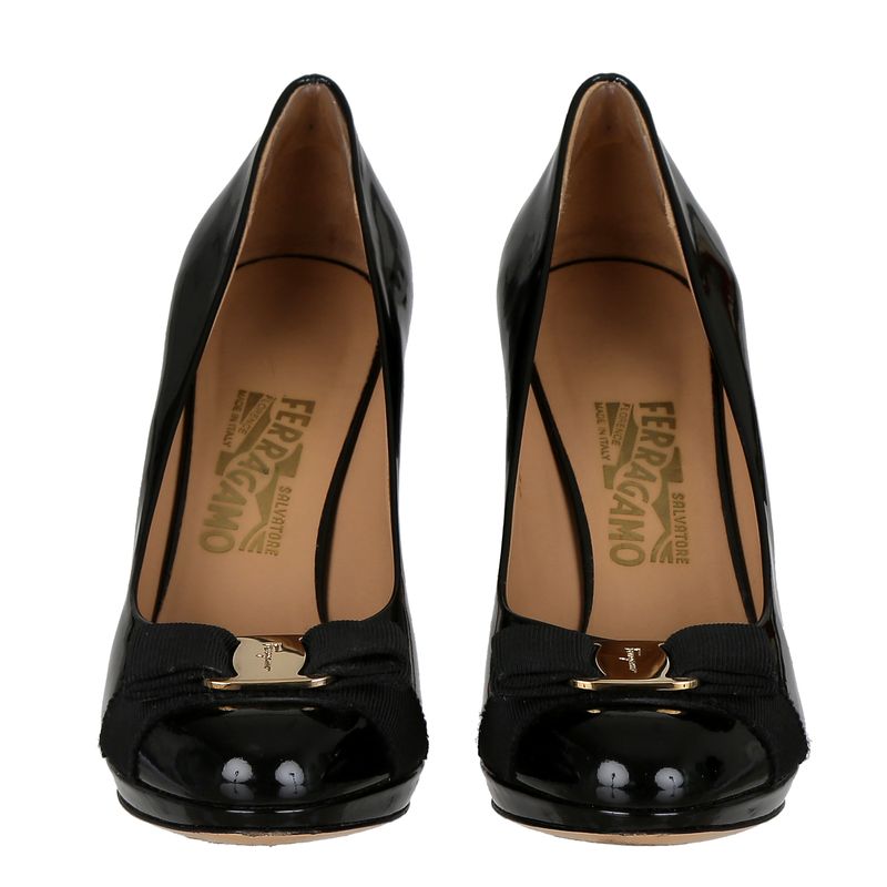 Sapato-de-Salto-Salvatore-Ferragamo-Verniz-Preto