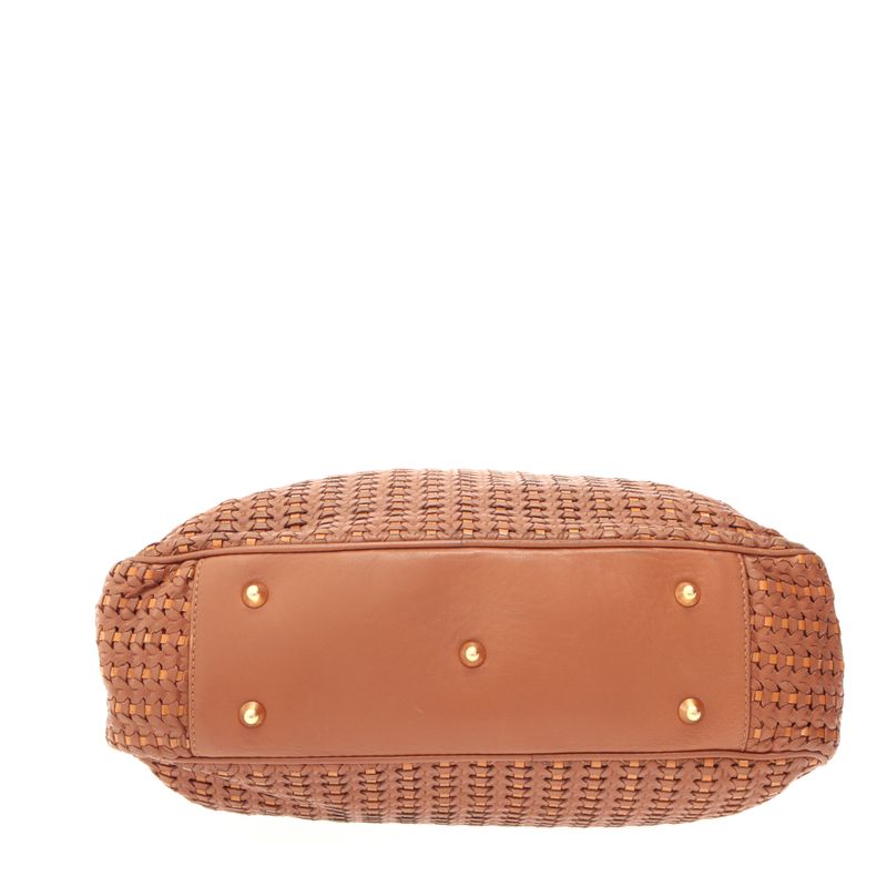 Bolsa-Christian-Dior-Lady-Dior-Soft-Woven-Tote-Caramelo-