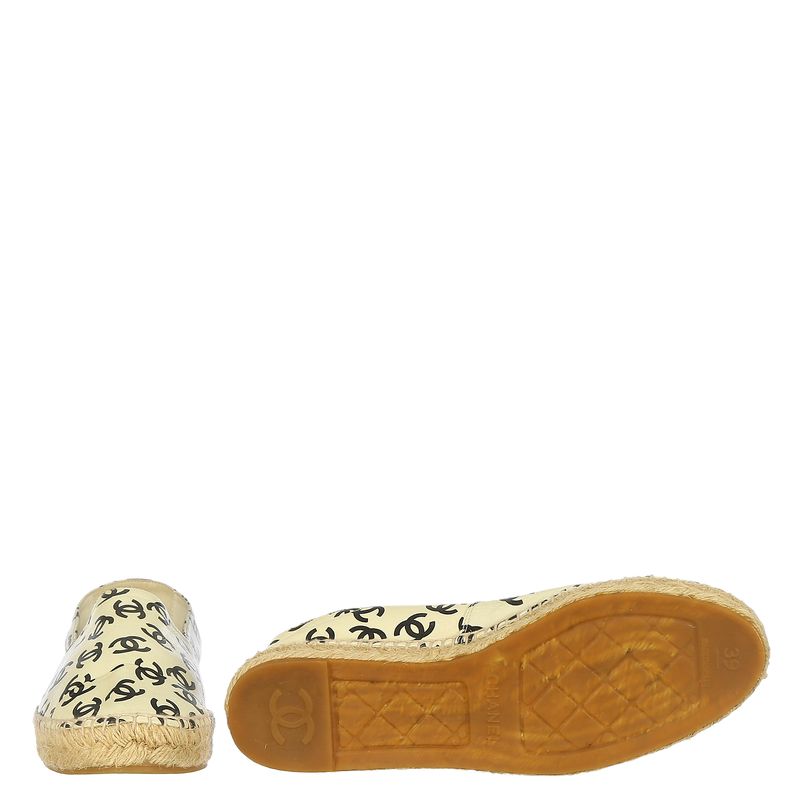 Espadrille-Chanel-CC-Couro-Creme-