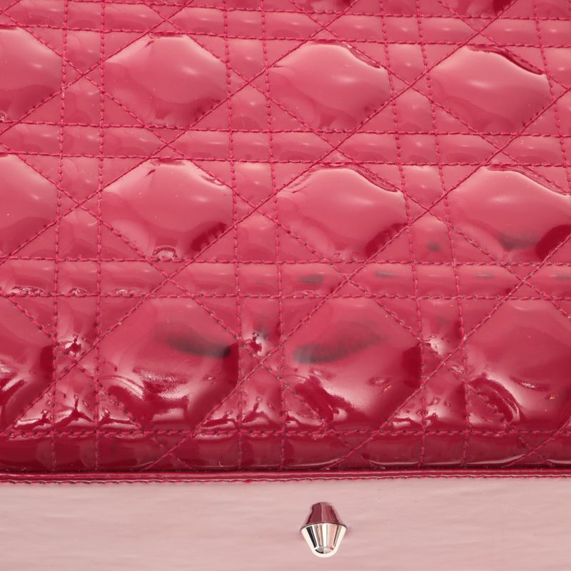 Bolsa-Christian-Dior-Large-Lady-Dior-Cannage-Verniz-Vermelho