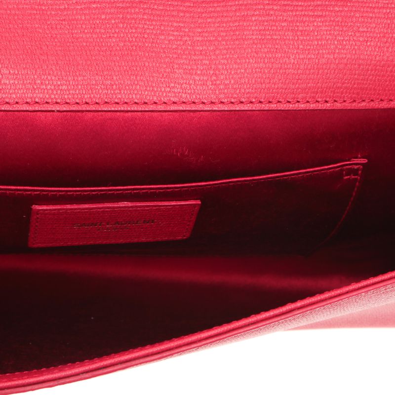 Clutch-Saint-Laurent-Cabas-Chyc-Couro-Texturizado-Vermelho