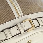 Bolsa-Michael-Kors-Couro-Creme-e-Tecido-Marrom