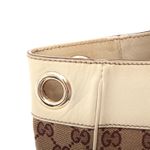 Bolsa-Gucci-Positano-GG-Canvas-Couro-Branco