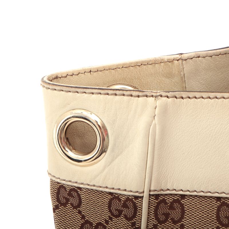 Bolsa-Gucci-Positano-GG-Canvas-Couro-Branco