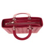 Bolsa-Christian-Dior-Large-Lady-Dior-Cannage-Verniz-Vermelho