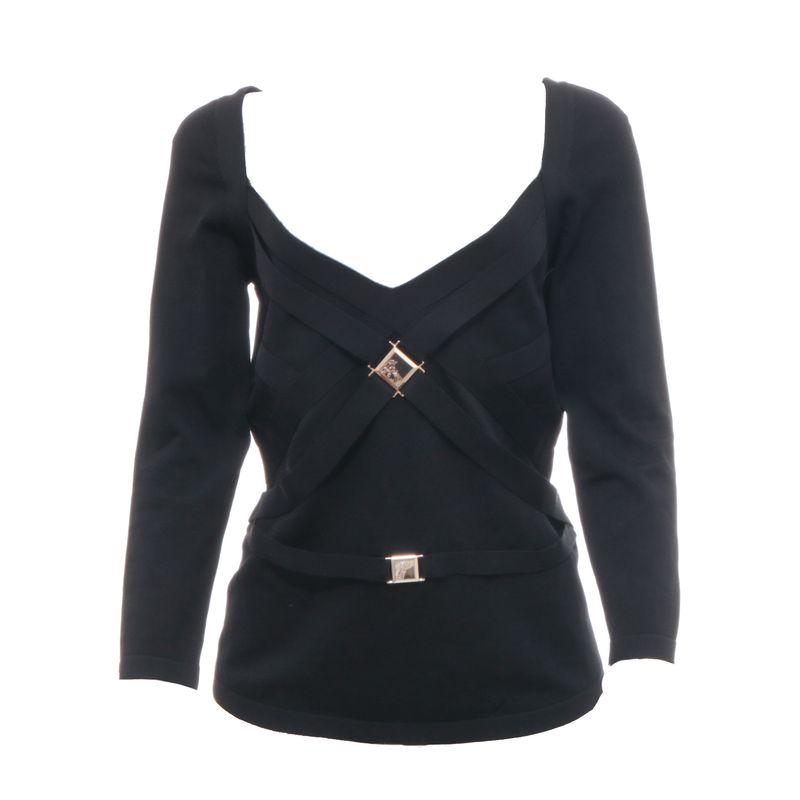 Blusa-Versace-Collection-Preta