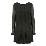 Vestido-Seda-Verde-Musgo-e-Bolinhas-Brancas