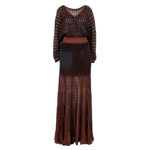 Vestido Mixed Tricô Metalizado