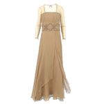 Vestido-Carlos-Miele-Seda-e-Tule-Bege
