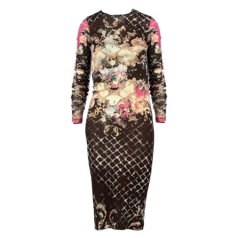 Vestido-Balmain-Tecido-Estampado