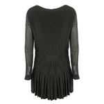 Vestido-Seda-Verde-Musgo-e-Bolinhas-Brancas