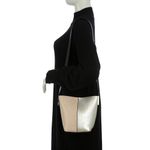 Bolsa-Givenchy-Couro-Bege-Preto-e-Prateado
