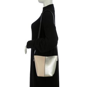 Bolsa Givenchy Couro Bege Preto e Prateado