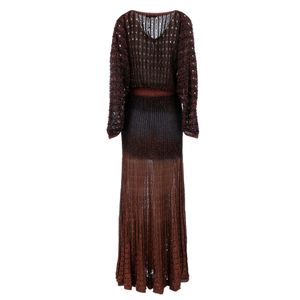 Vestido Mixed Tricô Metalizado