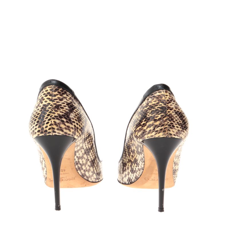 Scarpin-Jimmy-Choo-Couro-Exotico-e-Verniz-Preto