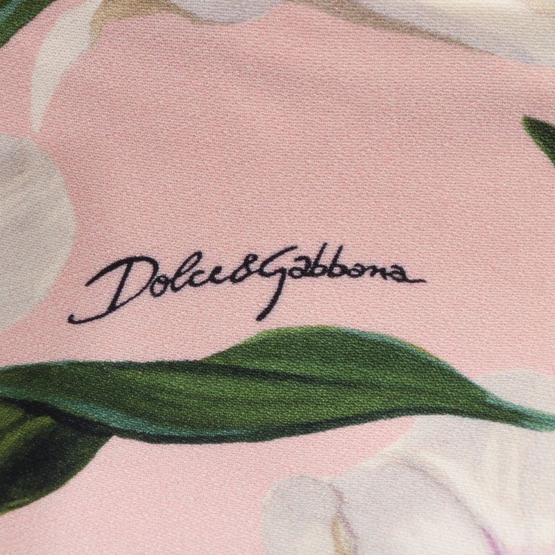 Saia-Dolce-Gabbana-Floral-Midi-Rosa