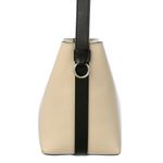 Bolsa-Givenchy-Couro-Bege-Preto-e-Prateado
