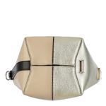 Bolsa-Givenchy-Couro-Bege-Preto-e-Prateado