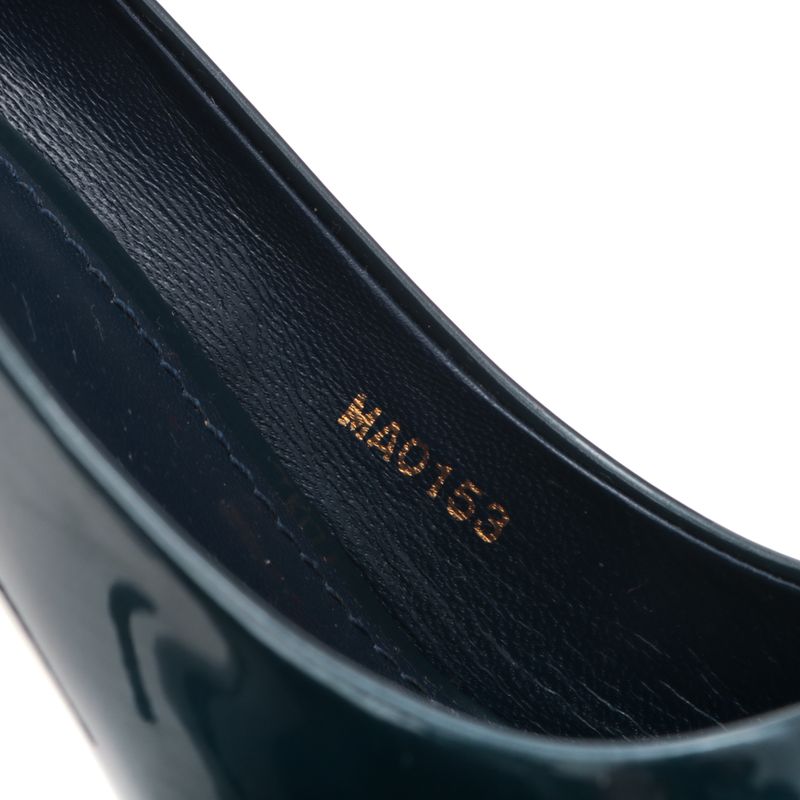 Peep-Toe-Louis-Vuitton-Oh-Really-Verniz-Azul-Metalizado