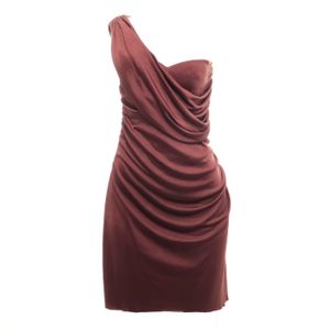 Vestido Mixed Mula Manca Marrom