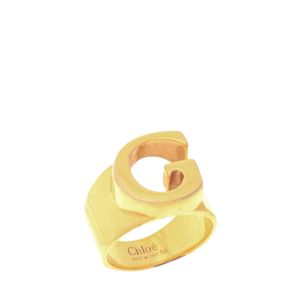 Anel Chloe Letra G Dourado