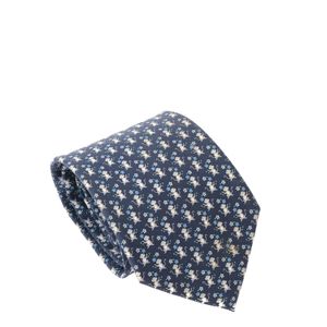 Gravata Salvatore Ferragamo Macacos Azul