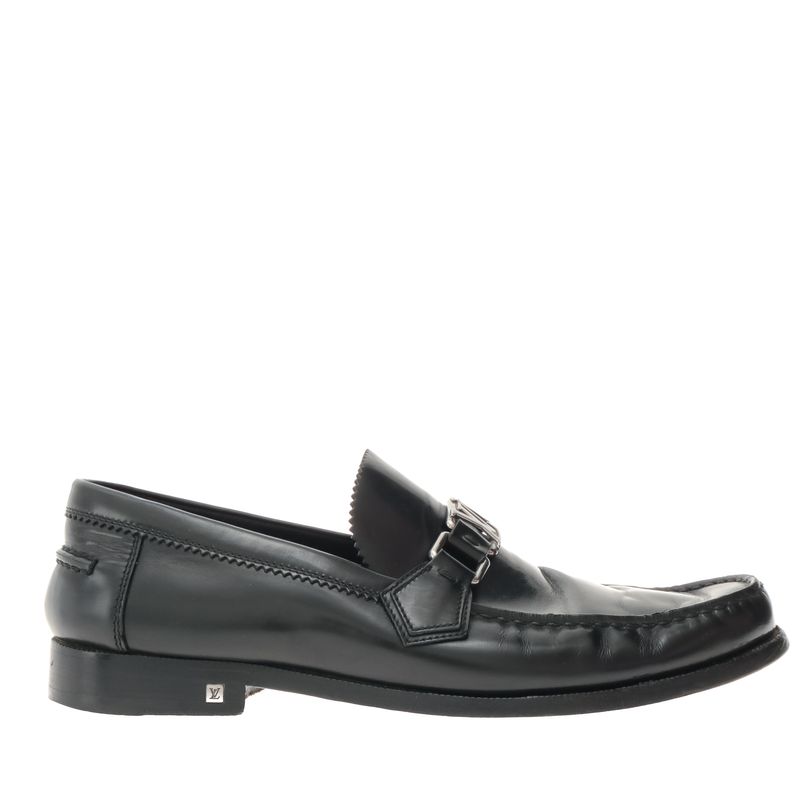 Mocassim-Louis-Vuitton-Couro-Escovado-Preto