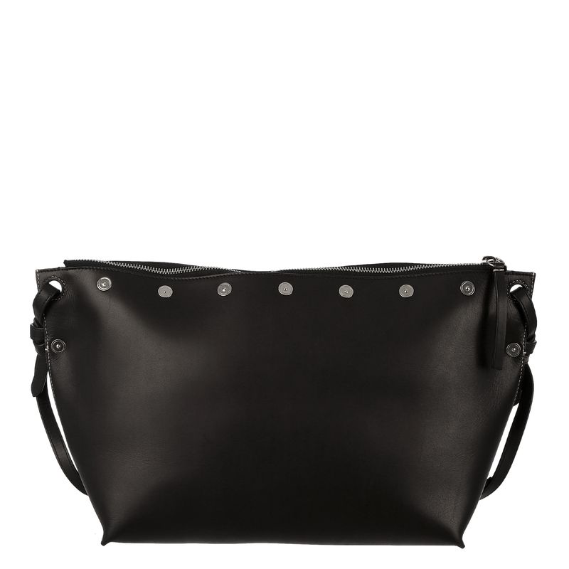Bolsa-Celine-Couro-Preto-e-Metal-Prateado