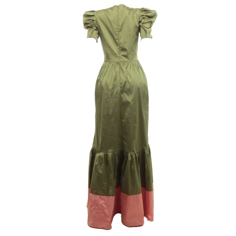 Vestido-Pat-Bo-Longo-Verde-e-Rosa