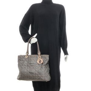 Bolsa Christian Dior Cannage Tecido Grafite