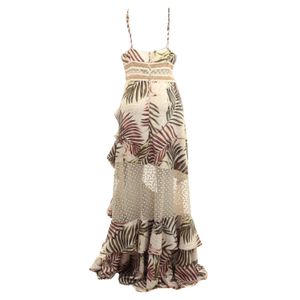 Vestido Pat Bo Longo Estampa Folhagens