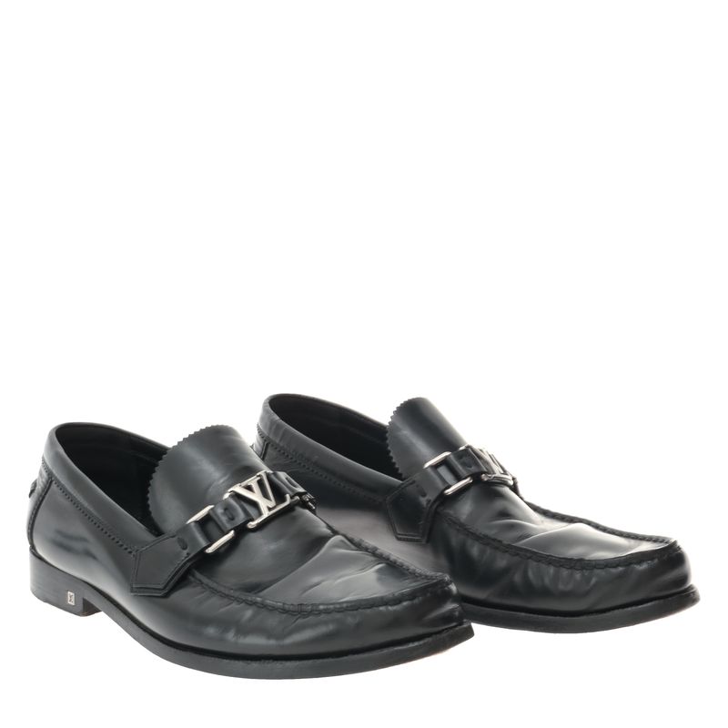 Mocassim-Louis-Vuitton-Couro-Escovado-Preto