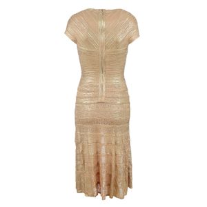 Vestido Herve Leger Bandagem Bege