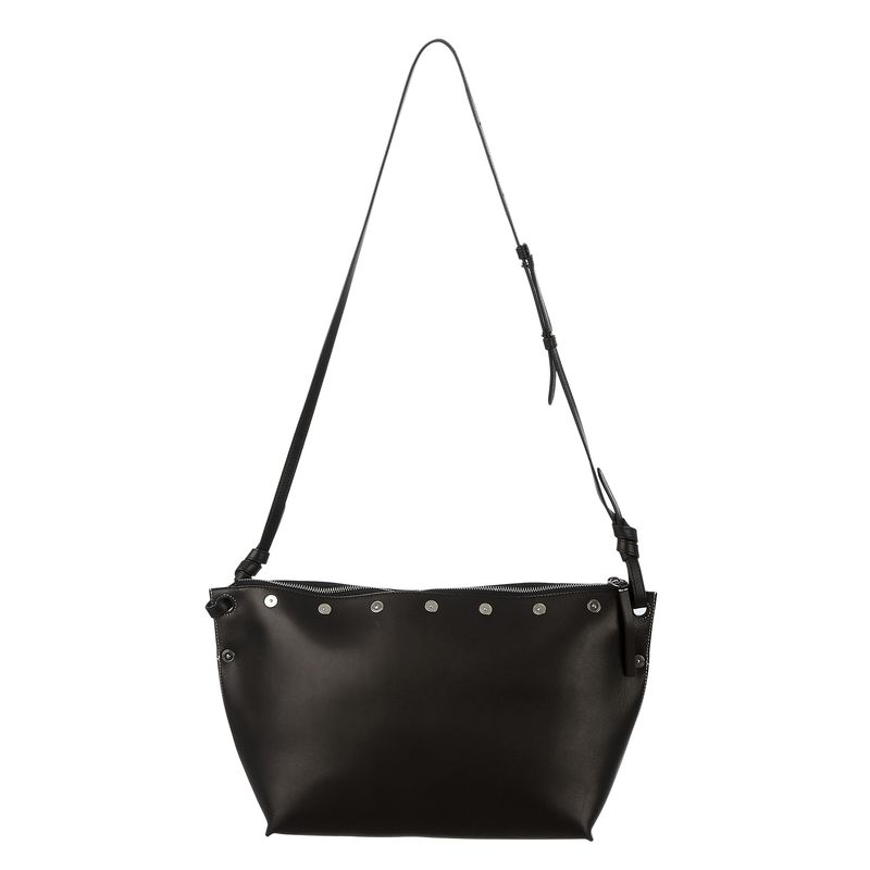 Bolsa-Celine-Couro-Preto-e-Metal-Prateado