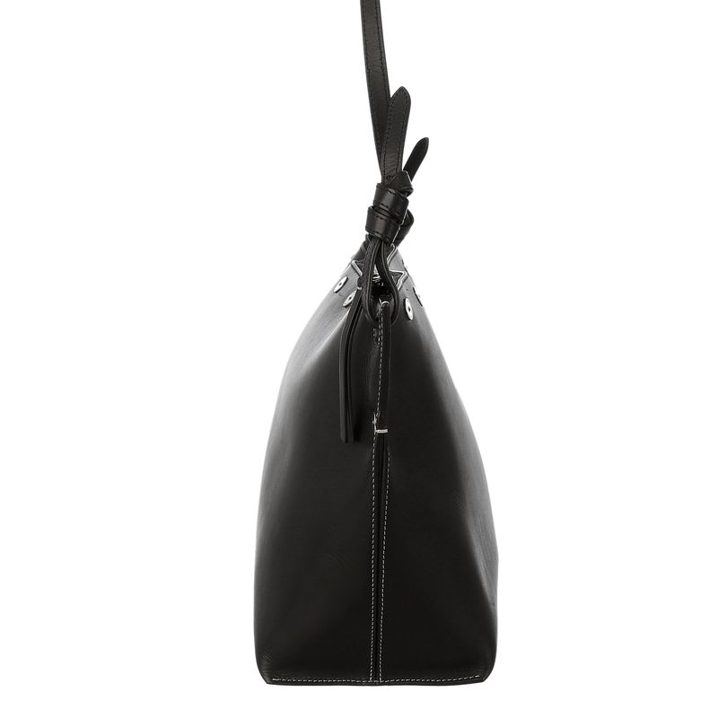 Bolsa-Celine-Couro-Preto-e-Metal-Prateado