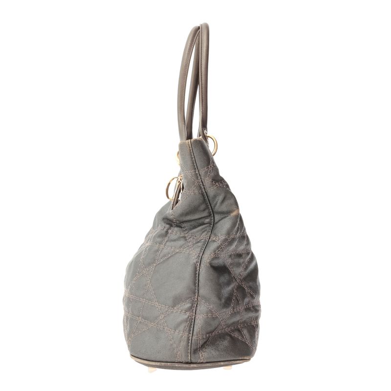 Bolsa-Christian-Dior-Cannage-Tecido-Grafite