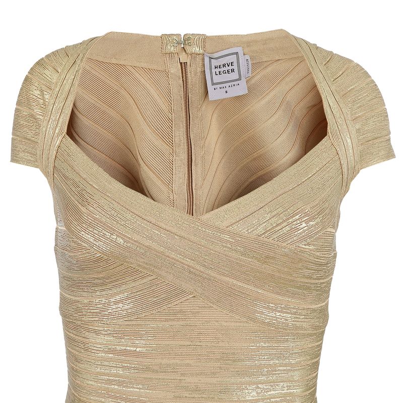 Vestido-Herve-Leger-Bandagem-Bege